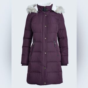 Lauren Ralph Lauren Large Hooded Puffer Coat Pinot Noir NEW WITH TAGS Orig $345